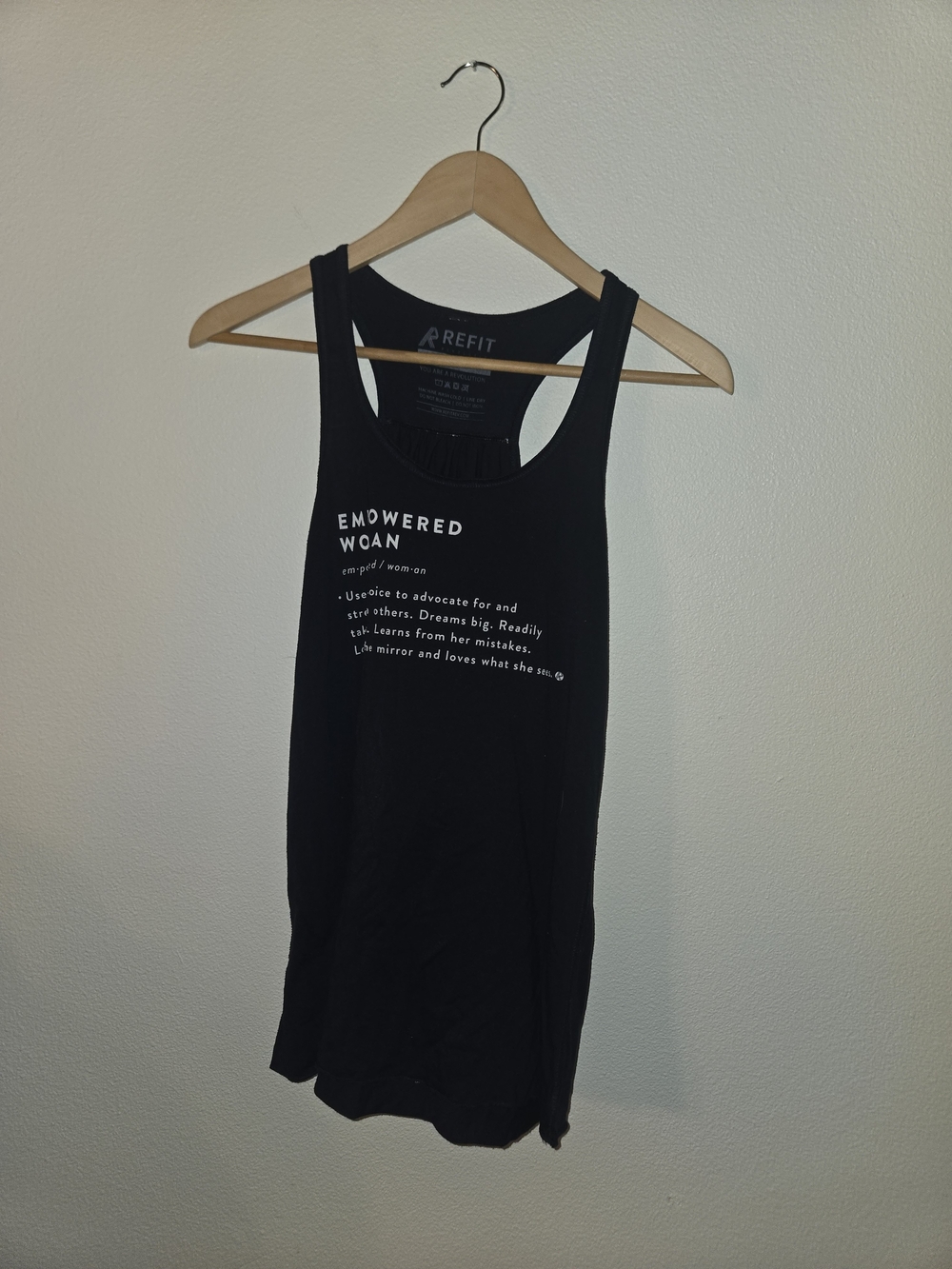 Blue 'Empowered Woman' Racerback Tank Top